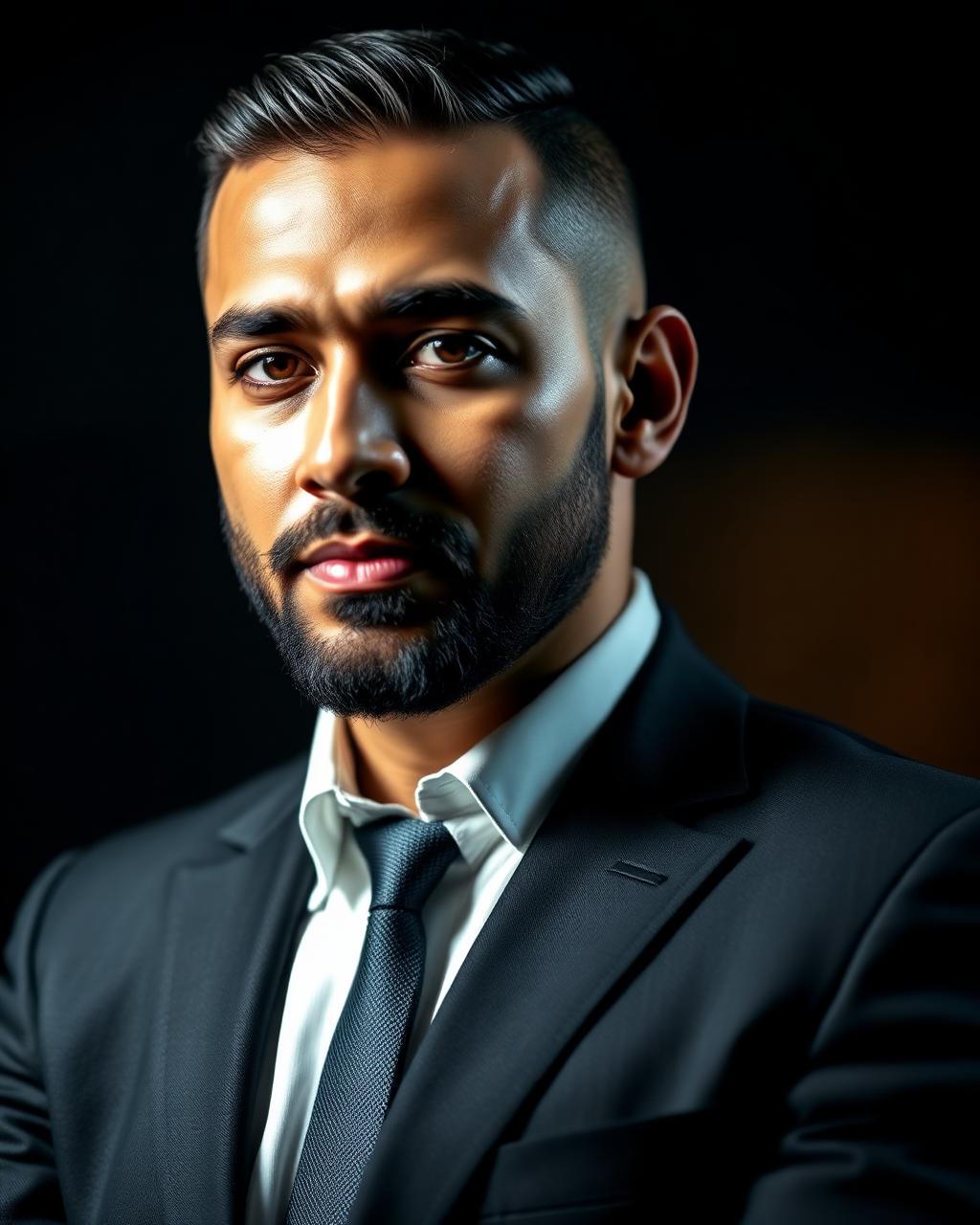 The Boardroom Fade — Mid Skin Fade with Slick Back