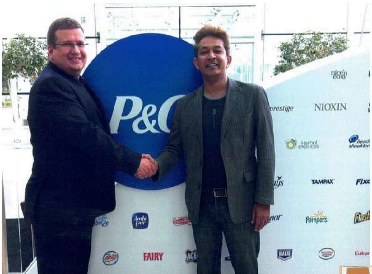 Jawed Habib at the P&G head office in Surrey, England