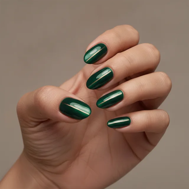 Cat-Eye Chrome nail art — AI virtual nail try-on preview at The Jawed Habib salon, Bagalur, Bengaluru
