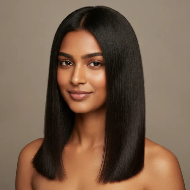 Blunt Long Cut haircut for women — AI virtual hairstyle try-on at The Jawed Habib salon, Bagalur, Bengaluru