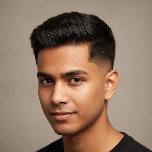 Burst Fade haircut for men — AI virtual hairstyle try-on at The Jawed Habib salon, Bagalur, Bengaluru