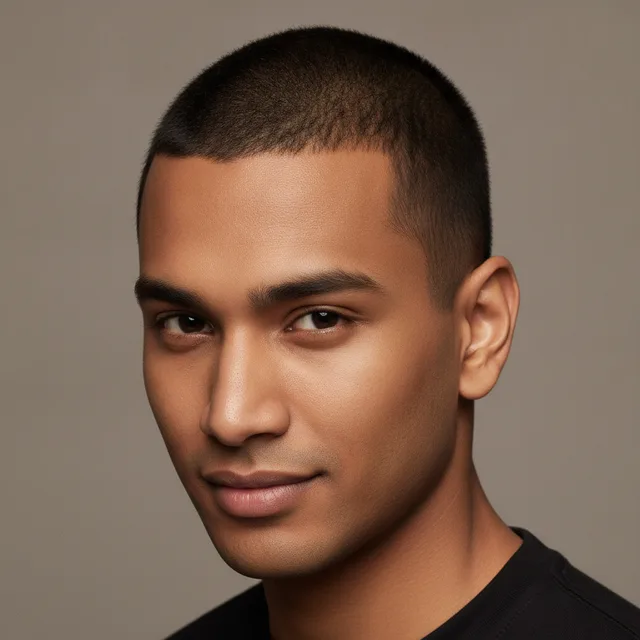 Buzz Cut haircut for men — AI virtual hairstyle try-on at The Jawed Habib salon, Bagalur, Bengaluru