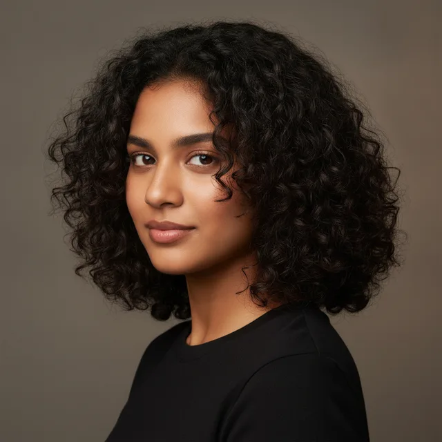 Curly Layers haircut for women — AI virtual hairstyle try-on at The Jawed Habib salon, Bagalur, Bengaluru