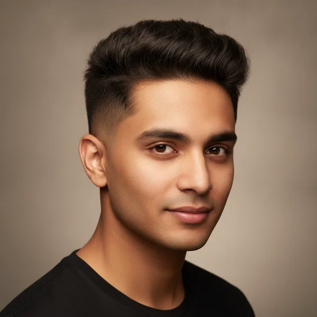 Drop Fade haircut for men — AI virtual hairstyle try-on at The Jawed Habib salon, Bagalur, Bengaluru