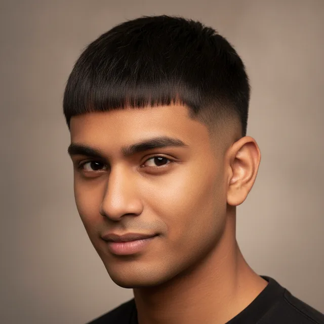 French Crop haircut for men — AI virtual hairstyle try-on at The Jawed Habib salon, Bagalur, Bengaluru