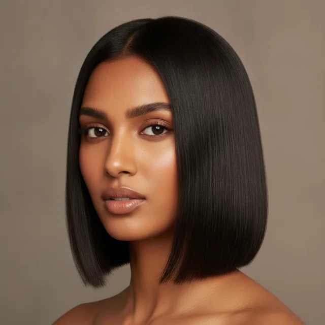 Long Bob (Lob) haircut for women — AI virtual hairstyle try-on at The Jawed Habib salon, Bagalur, Bengaluru