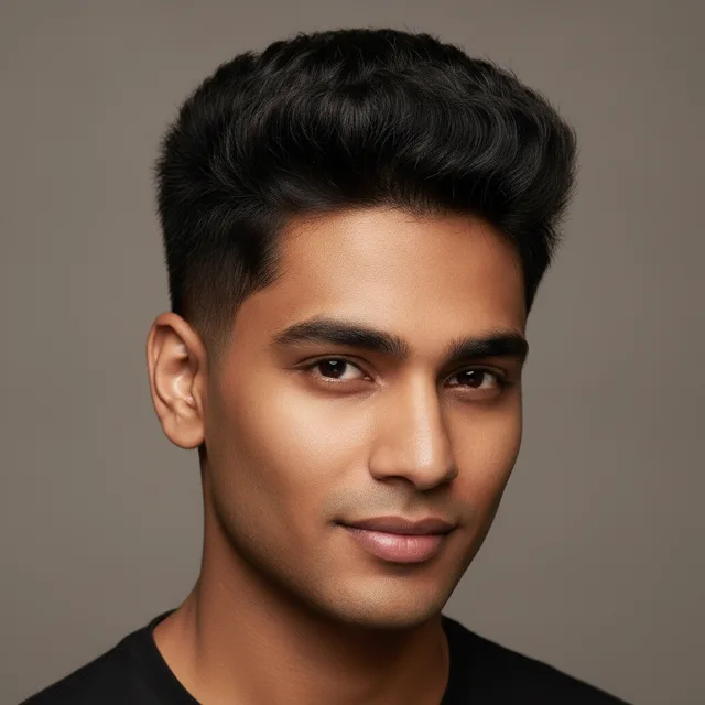 Mid Fade haircut for men — AI virtual hairstyle try-on at The Jawed Habib salon, Bagalur, Bengaluru