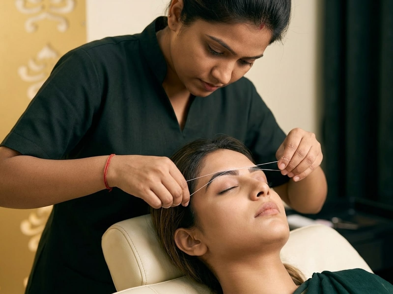 Eyebrow threading